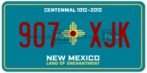 907XJK  license plate in NM