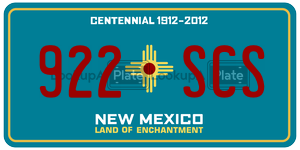 922SCS  license plate in NM