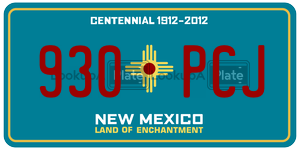 930PCJ  license plate in NM