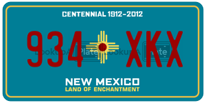 934XKX  license plate in NM