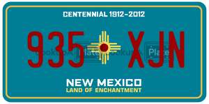 935XJN  license plate in NM
