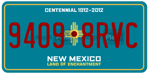 94098RVC  license plate in NM