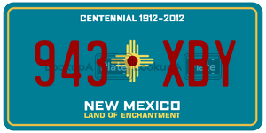 943XBY  license plate in NM