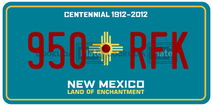 950RFK  license plate in NM