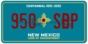 950SBP  license plate in NM