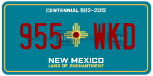 955WKD  license plate in NM