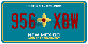 956XBW license plate in New Mexico