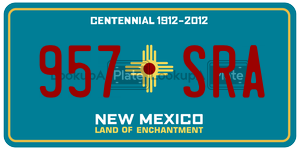 957SRA  license plate in NM