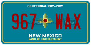 967WAX  license plate in NM