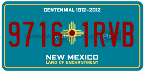 97161RVB  license plate in NM