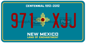 971XJJ  license plate in NM