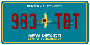 983TBT  license plate in NM