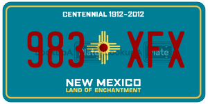 983XFX license plate in New Mexico