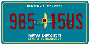 98515US  license plate in NM