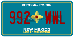 992WWL  license plate in NM