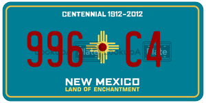 996C4 license plate in New Mexico