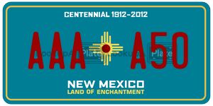 AAAA50  license plate in NM
