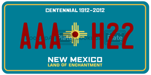 AAAH22  license plate in NM