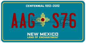 AAGS76  license plate in NM