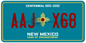 AAJX68  license plate in NM