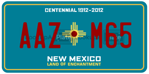 AAZM65  license plate in NM