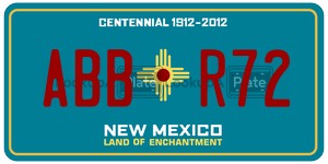 ABBR72 license plate in New Mexico