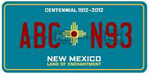 ABCN93  license plate in NM
