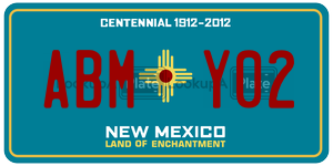 ABMY02 license plate in New Mexico