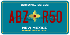 ABZR50  license plate in NM