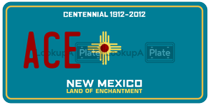 ACE  license plate in NM
