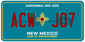 ACWJ07  license plate in NM