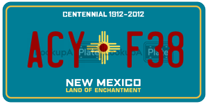 ACYF38 license plate in New Mexico