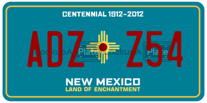 ADZZ54  license plate in NM