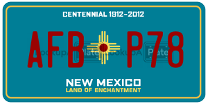 AFBP78  license plate in NM