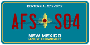 AFSS04  license plate in NM