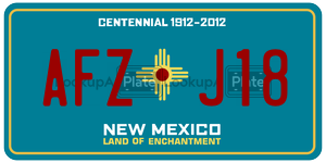 AFZJ18 license plate in New Mexico