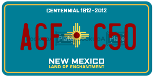 AGFC50  license plate in NM