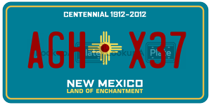 AGHX37  license plate in NM
