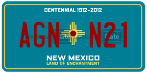 AGNN21  license plate in NM
