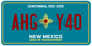 AHGY40 license plate in New Mexico