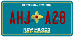 AHJA28  license plate in NM