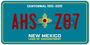 AHSZ87  license plate in NM