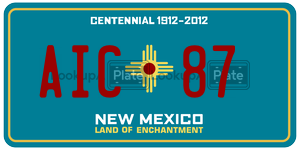 AIC87  license plate in NM
