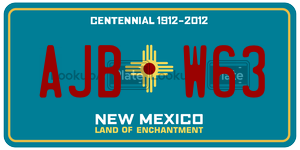 AJBW63  license plate in NM