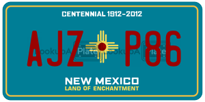 AJZP86  license plate in NM