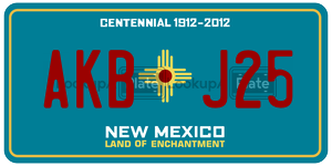 AKBJ25  license plate in NM