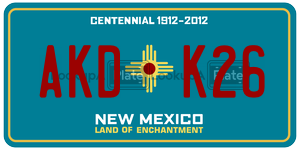 AKDK26  license plate in NM