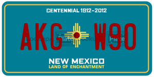 AKGW90 license plate in New Mexico
