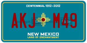 AKJM49  license plate in NM