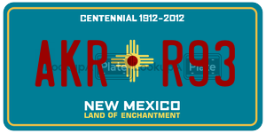 AKRR93  license plate in NM